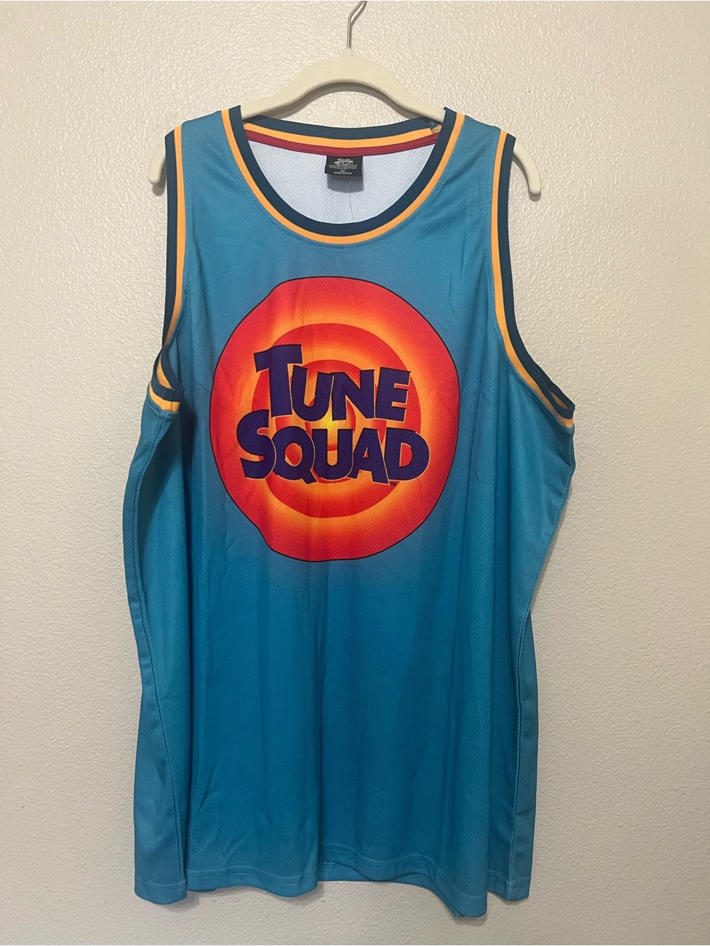 Tune Squad Men's Athletic Jersey Tank and Short Set- Blue/Orange